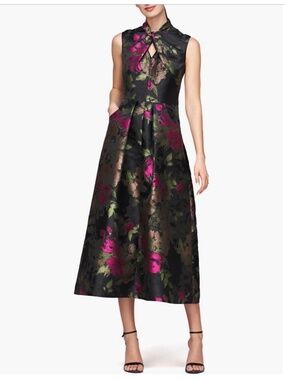 Kay Unger Rosemarie Floral Cocktail Dress Size 18